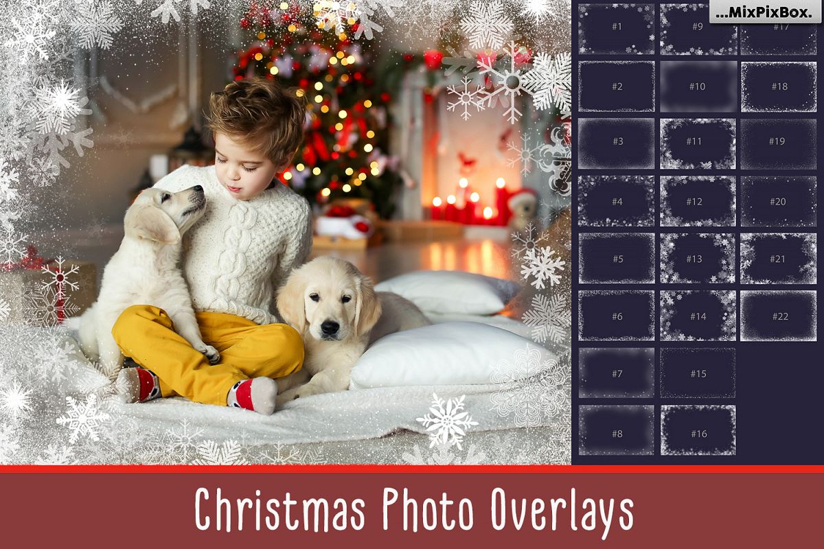 20 Christmas Photo Overlays example image 1