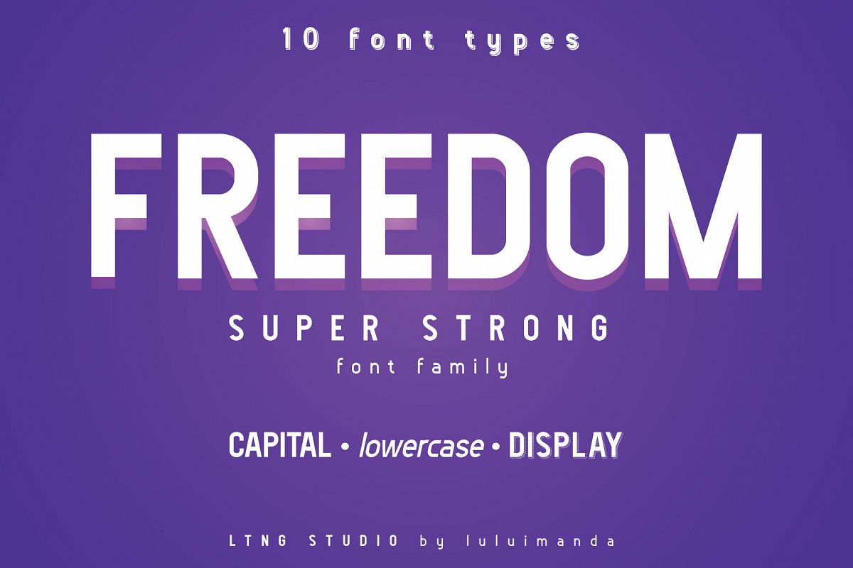 FREEDOM font family example image 1