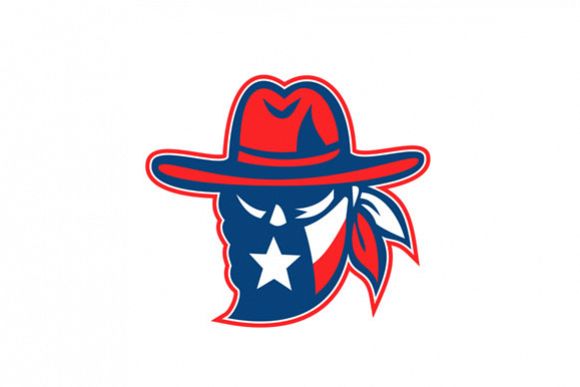 Texan Outlaw Texas Flag Mascot example image 1