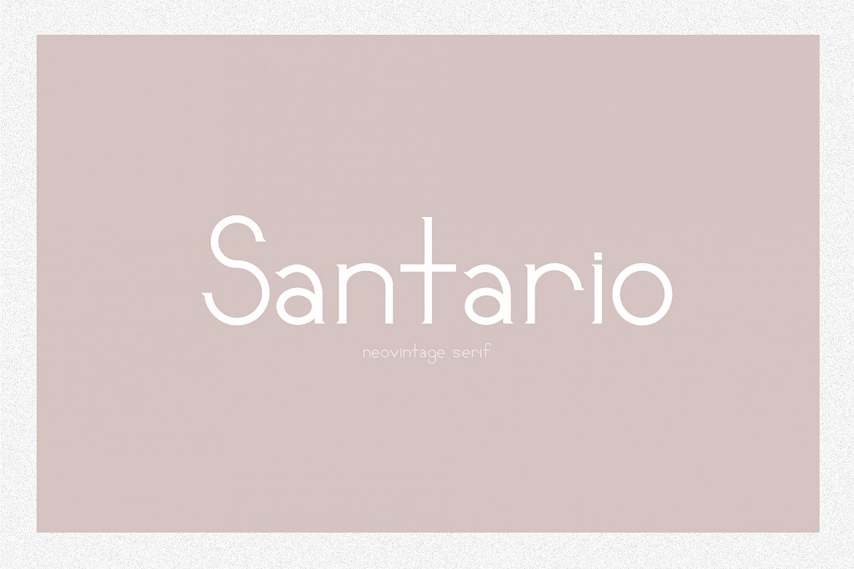 Santario | a serif font example image 1