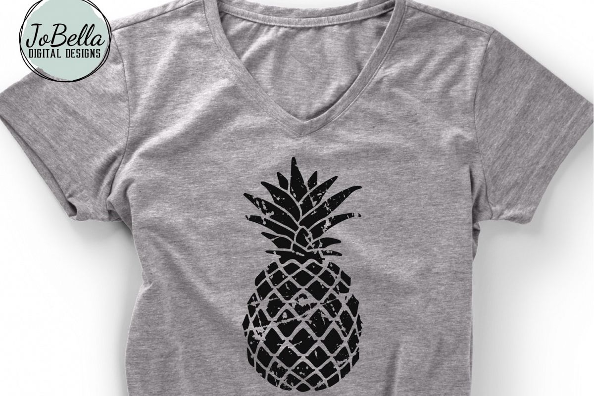 Distressed Pineapple SVG and Printable example image 1