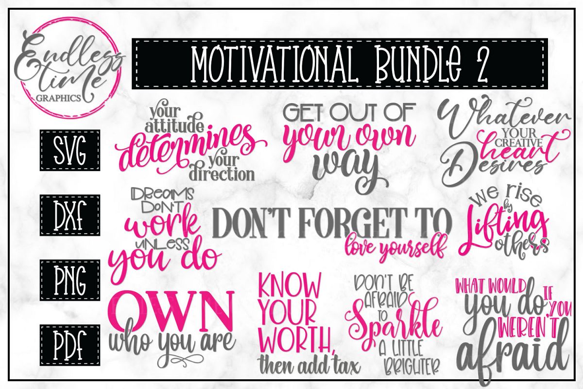Motivational Bundle Volume 2 - Set of 10 Motivational Quotes example image 1