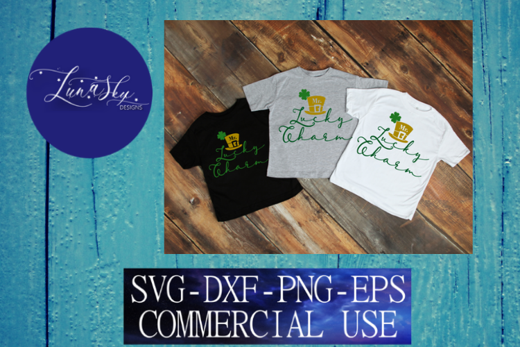 Mr Lucky Charm, St Patricks Day, SVG, DXF, PNG, EPS example image 1