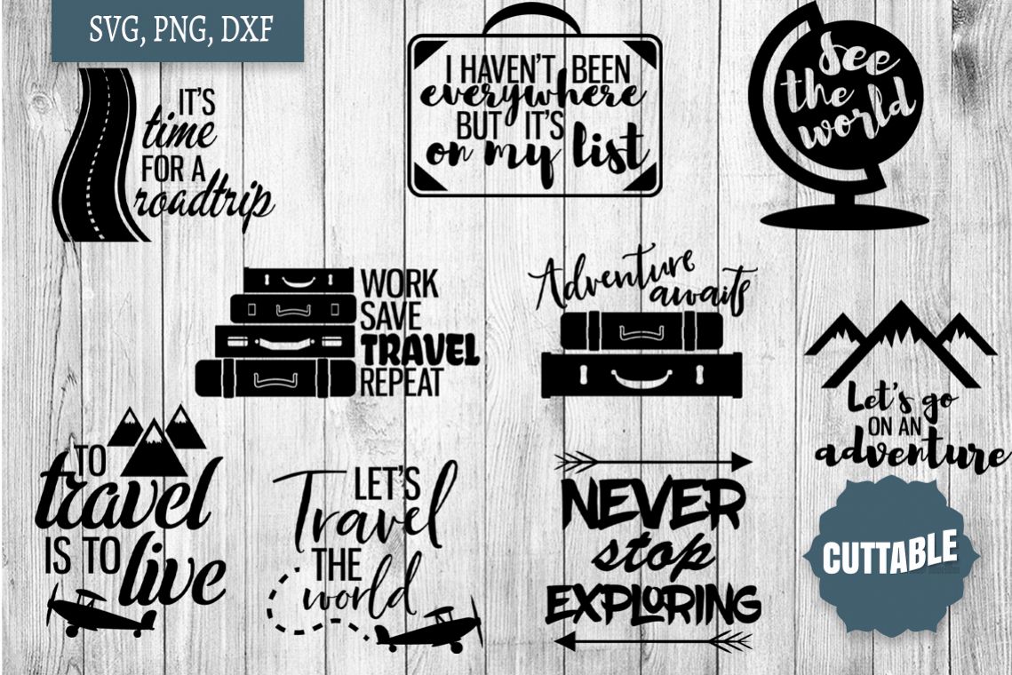Travel SVG bundle, Travel quote cut file, Adventure SVGs