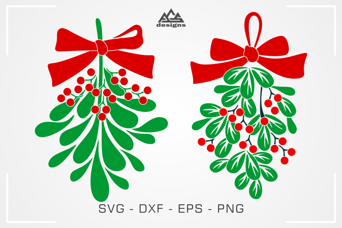 Download Mistletoe Christmas Svg Design (375457) | Cut Files | Design Bundles