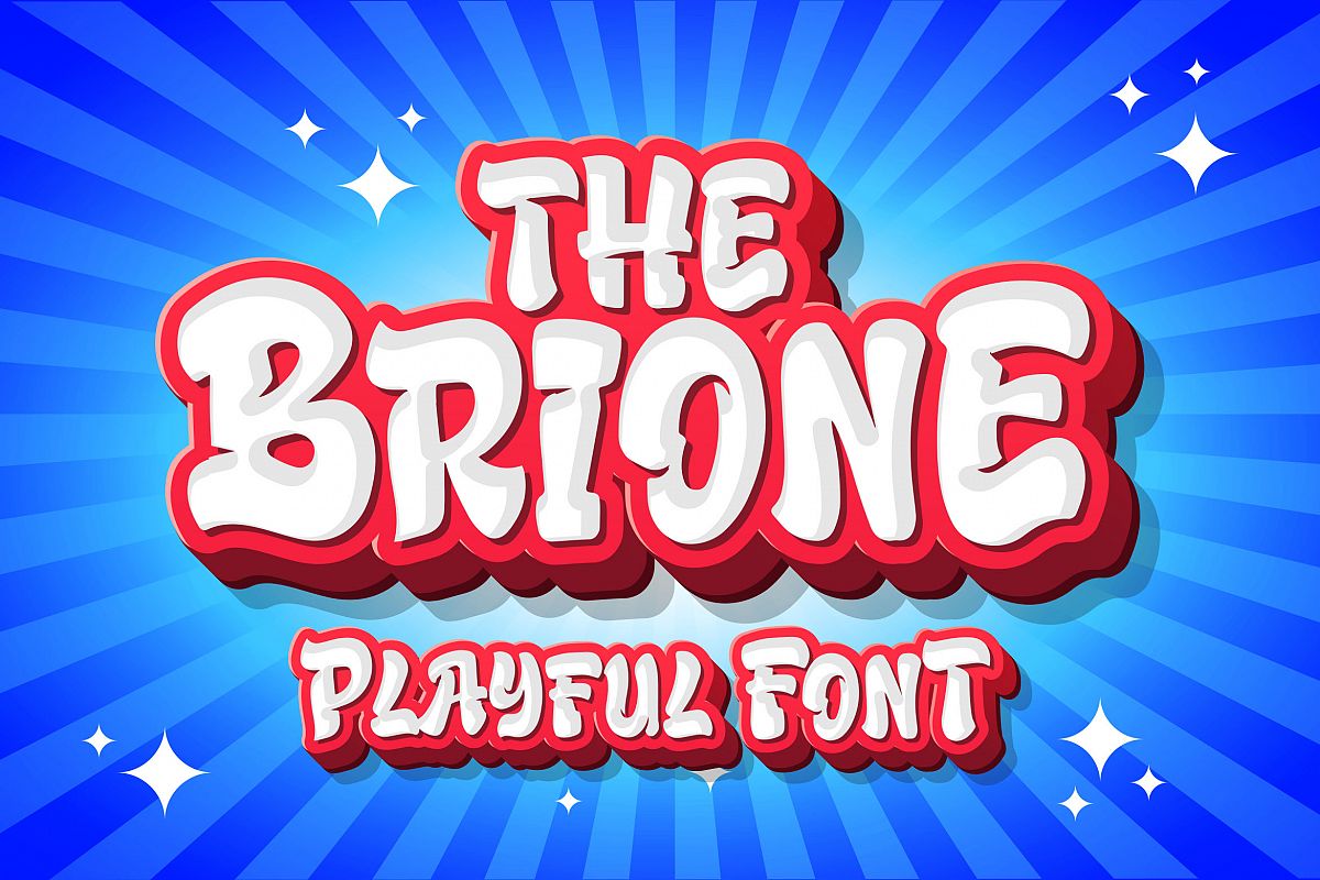 Brione - Playful Font example image 1