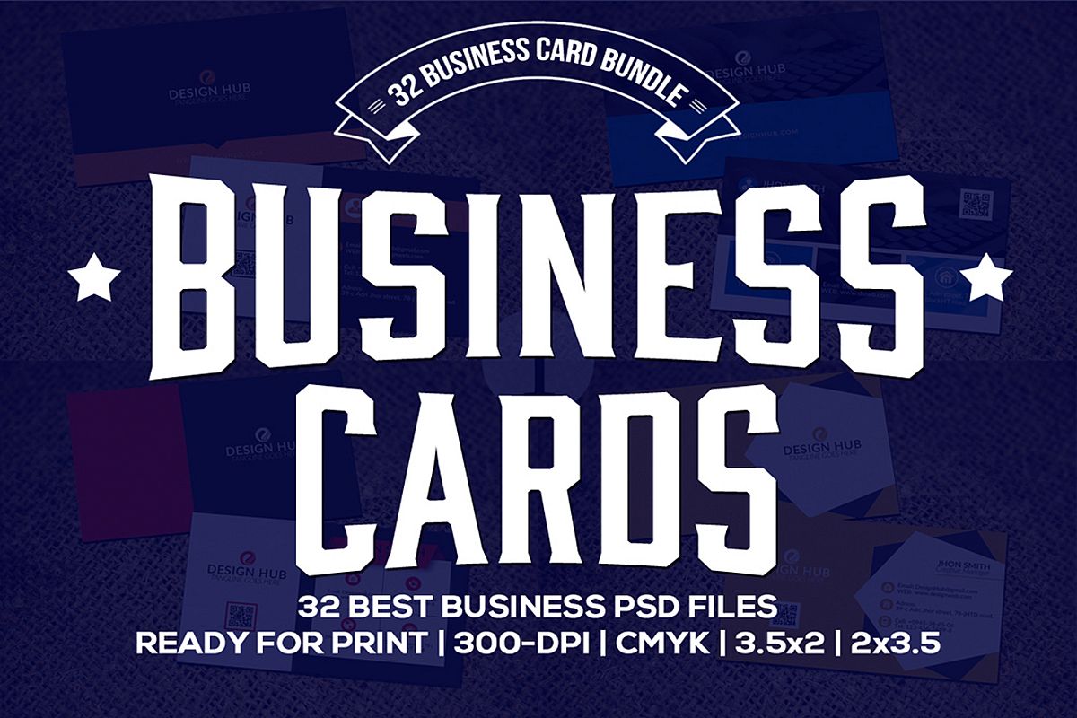 32 Business Cards Bundle Deal example image 1