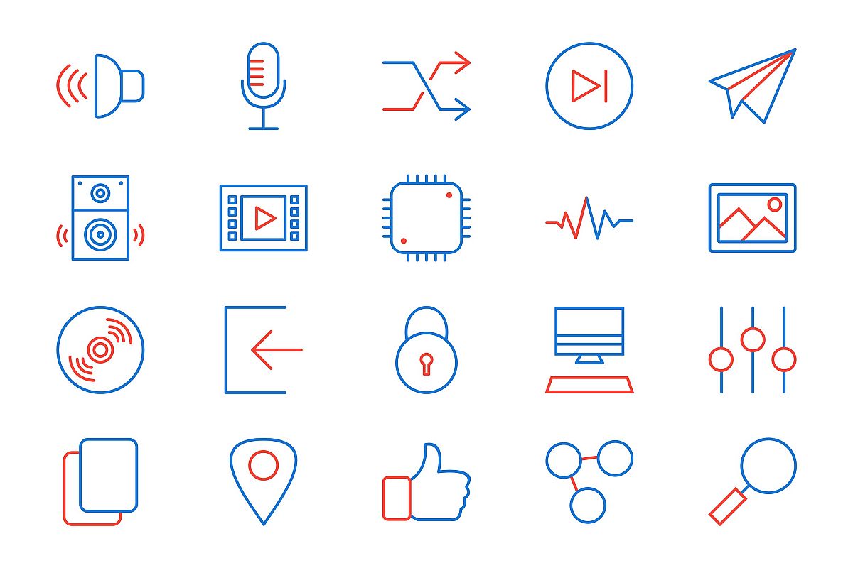Set Of Multimedia Icons example image 1
