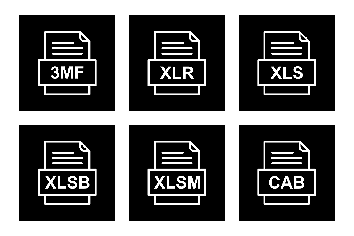 Set Of File Formats Icons example image 1