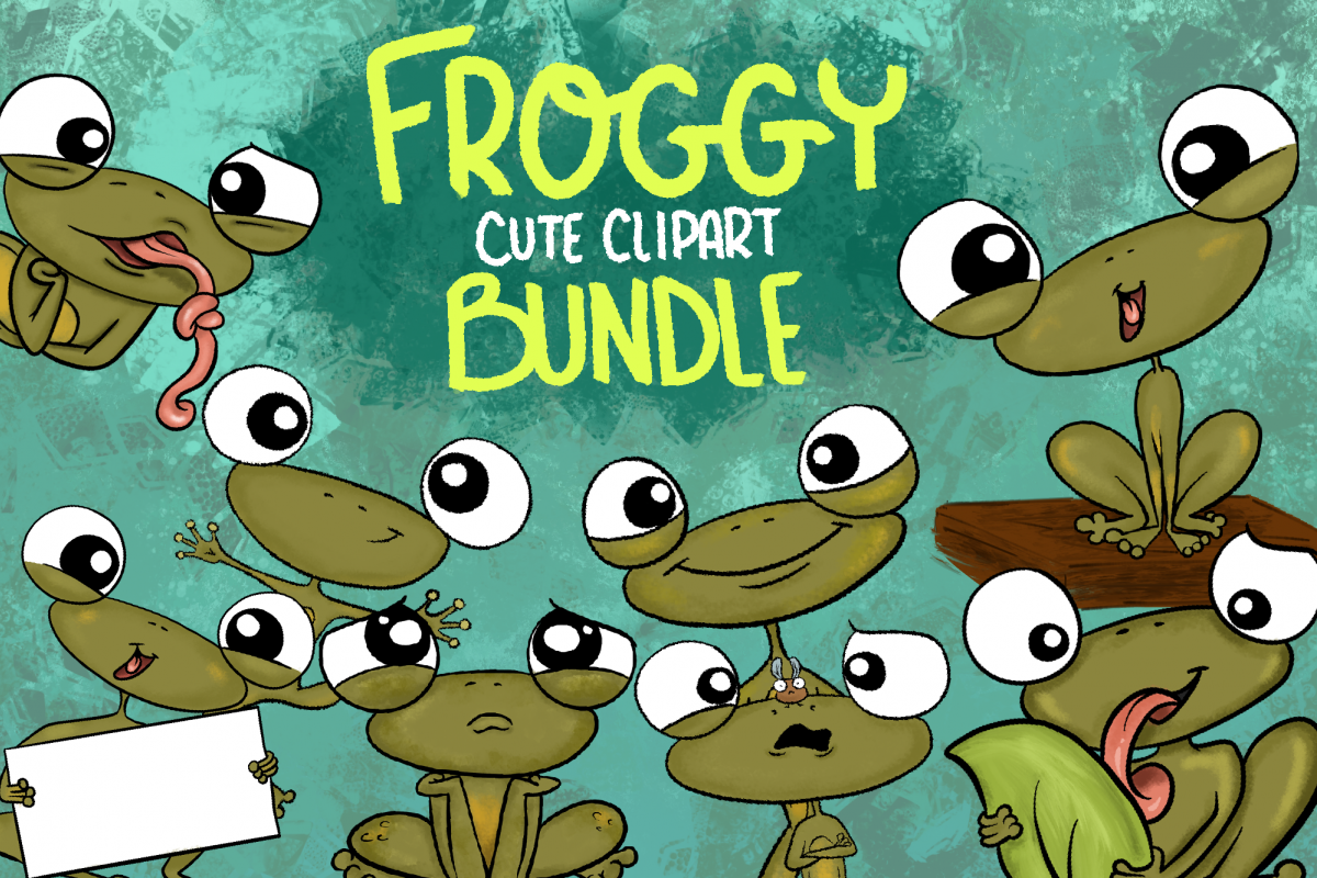 Frog Clipart| Cute Toad Clipart | Seasonal Frog Illustration example image 1