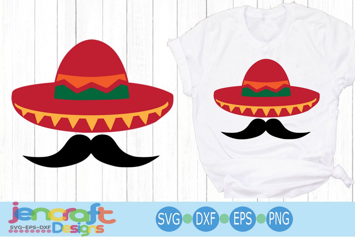 Cinco de Mayo Svg Sombrero and Mustache Svg Sombrero Svg example image 1