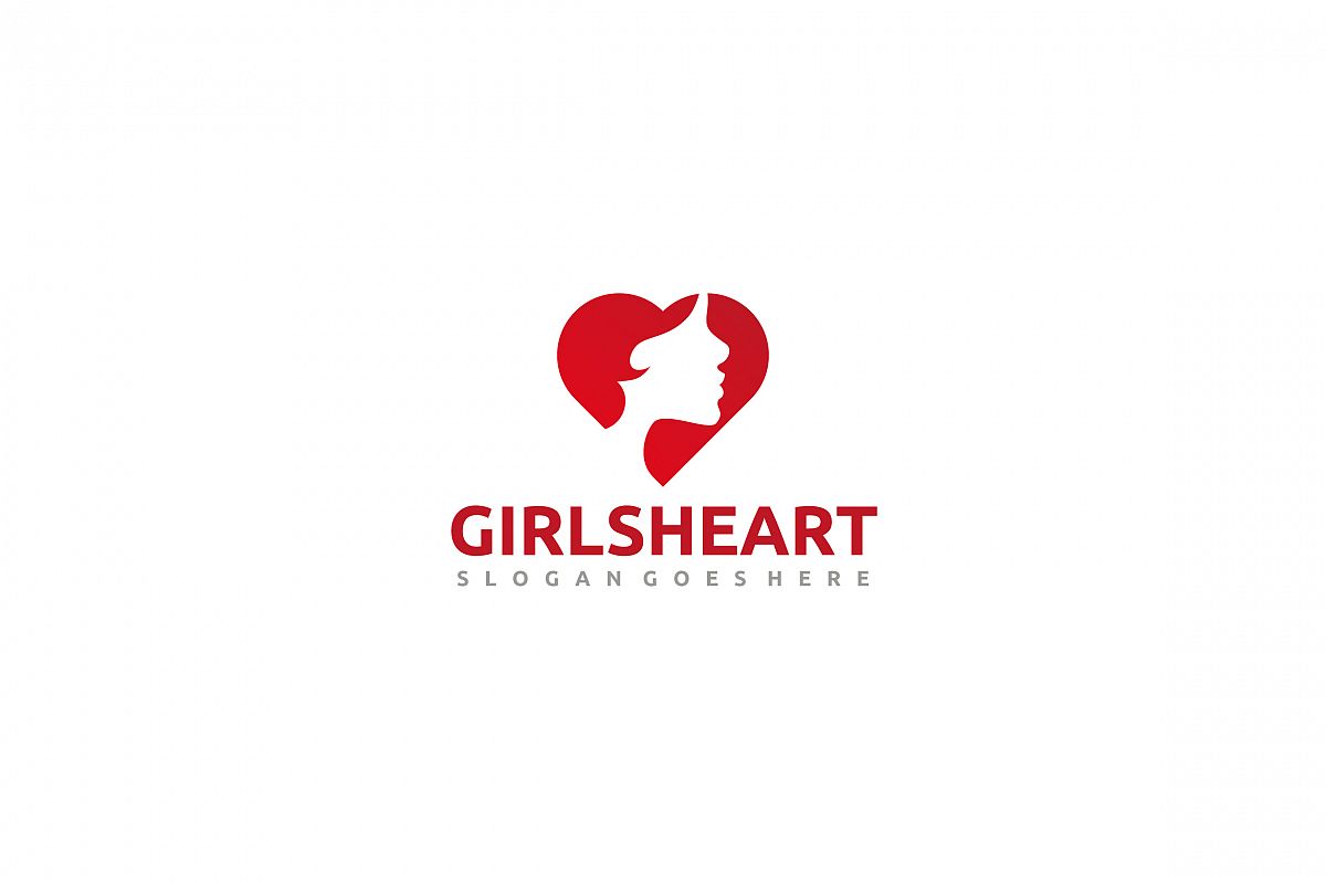 Girl Heart Logo example image 1