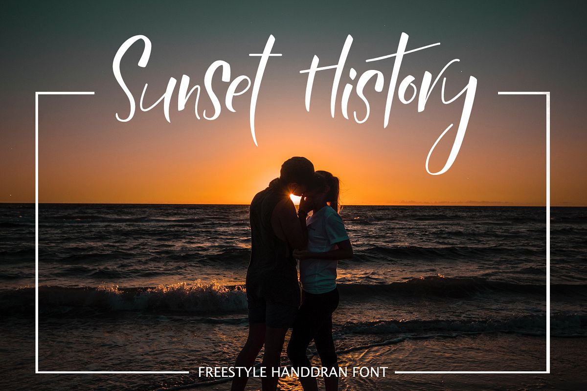 Sunset History-freestyle font example image 1