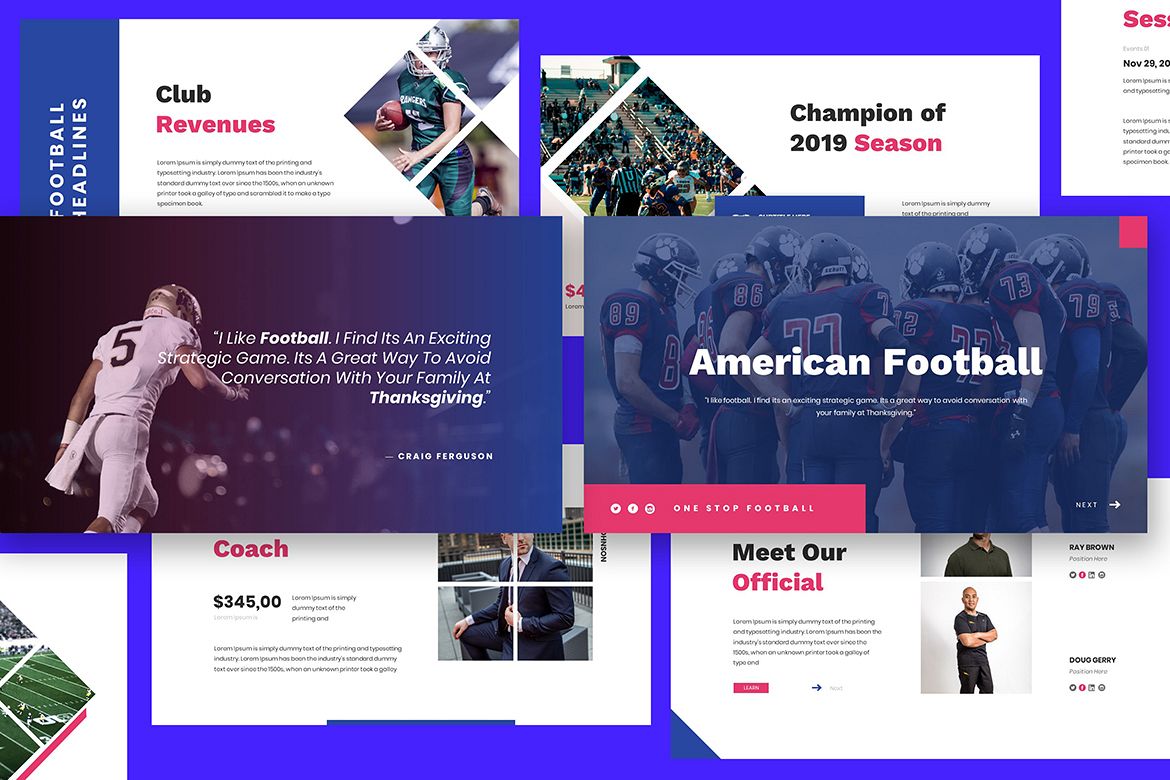 American Football Keynote Template example image 1