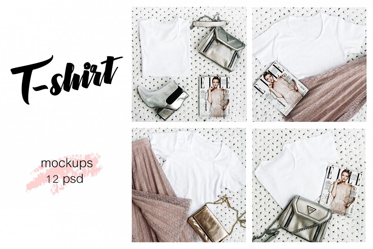 Women T-shirt mockups example image 1