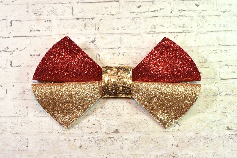 Hair bow template SVG, DIY leather bow template example image 1