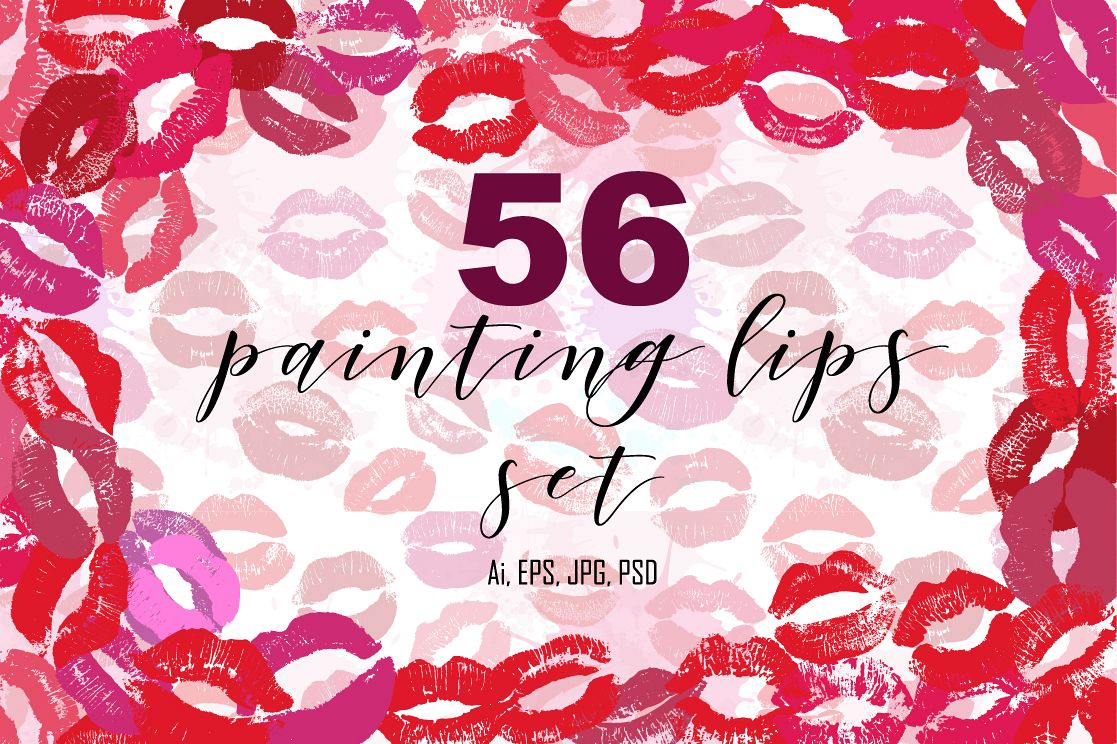 56 Lips big set. example image 1