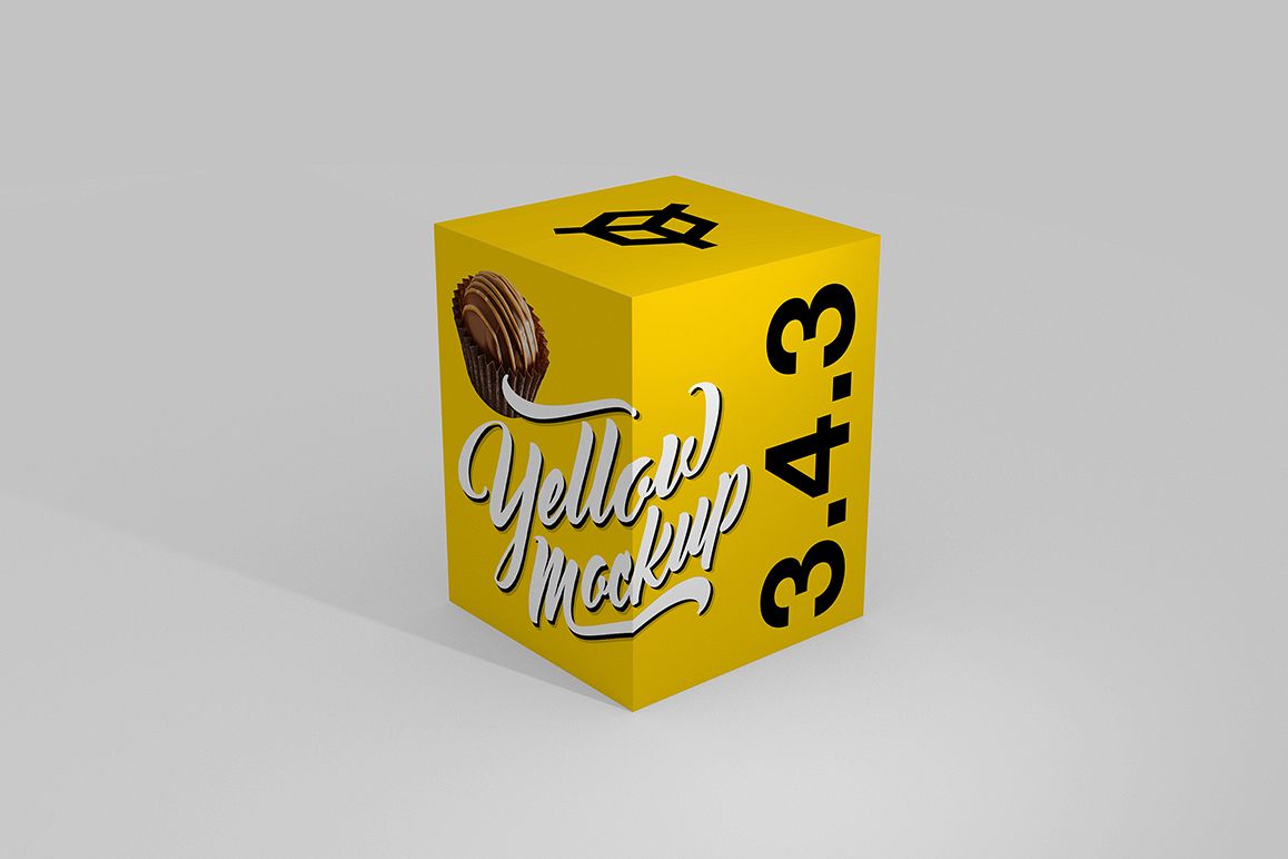 3.4.3 Simple 3D Box Mockup PSD example image 1