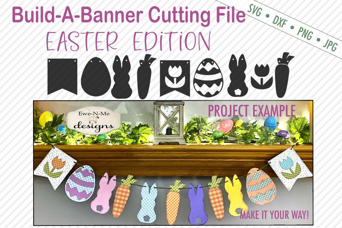 Verbazingwekkend Easter Banner Cutting Files - Make Your Own Banner - SVG (514952 OP-19