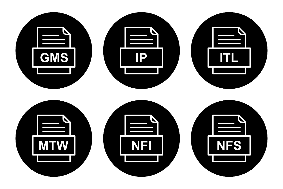Set Of File Formats Icons example image 1