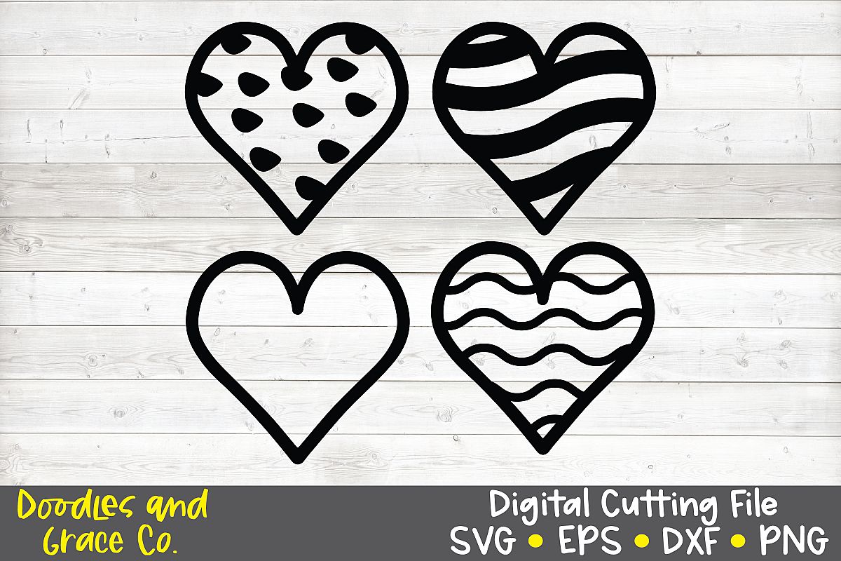 Download Doodle Hearts SVG Bundle - Heart SVG - DXF - EPS - PNG ...