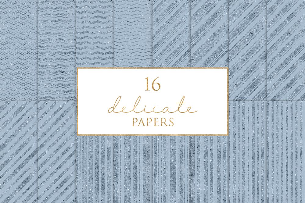 16 Delicate Digital Paper Pack example image 1