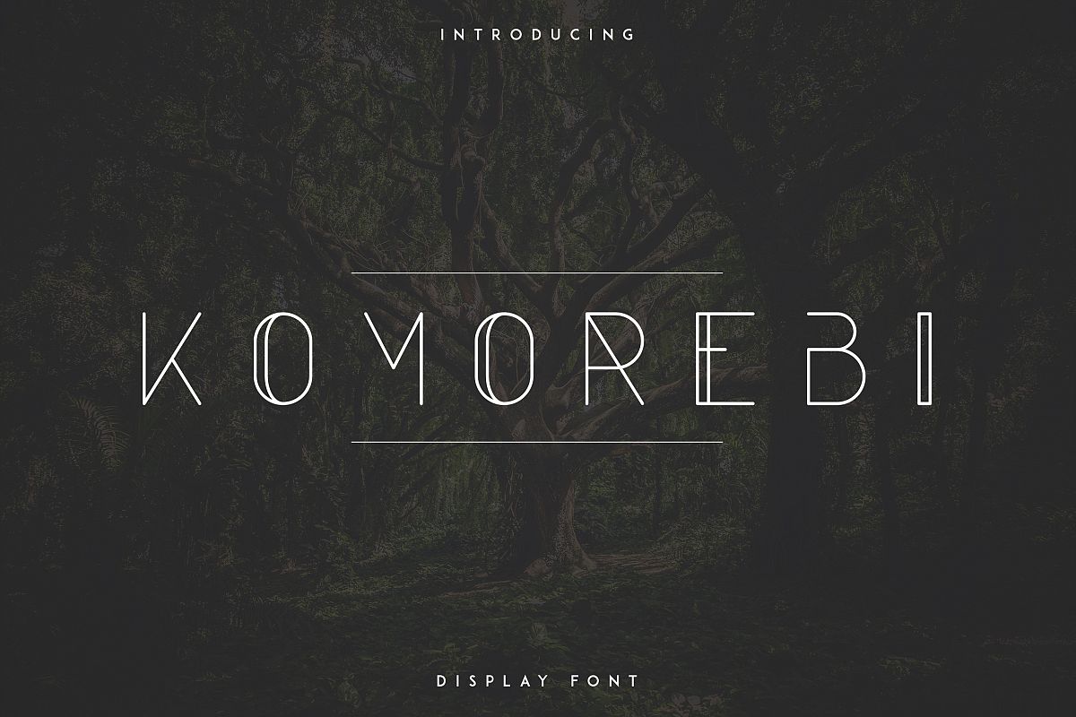 Komorebi Display Font example image 1