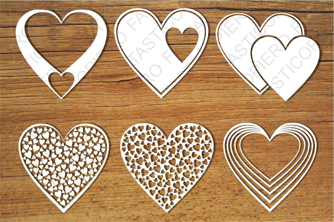 Download Hearts SVG files for Silhouette and Cricut. (56946) | Cut ...