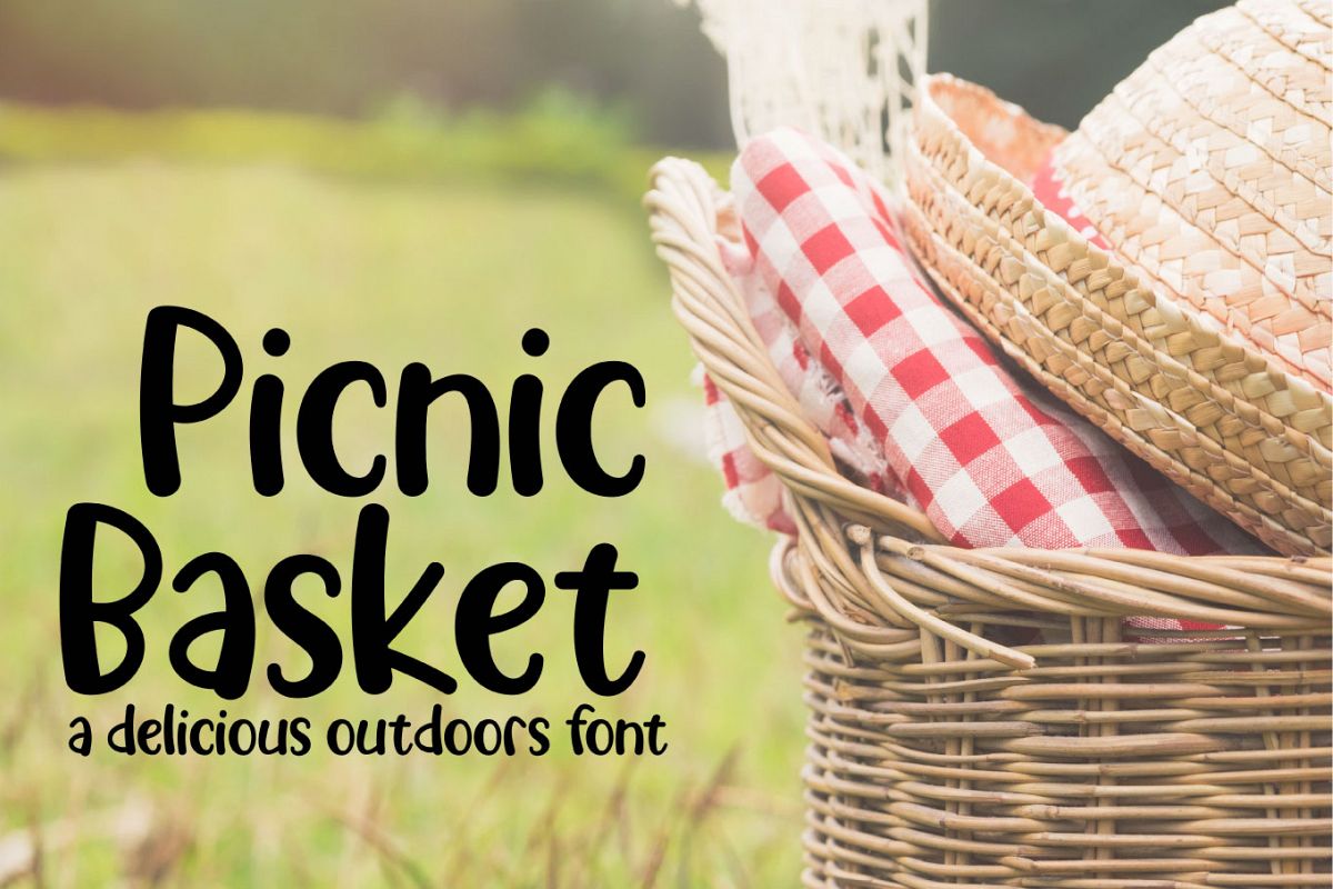 Picnic Basket - A Delicious Outdoors Font example image 1