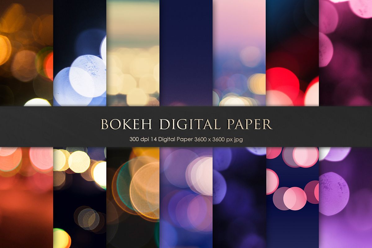 Bokeh Digital Paper, Backgrounds example image 1