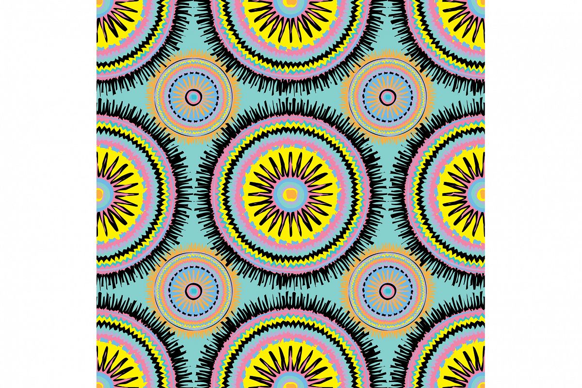 Ethnic boho seamless pattern. Print. Repeating background. Cloth design, wallpaper. example image 1