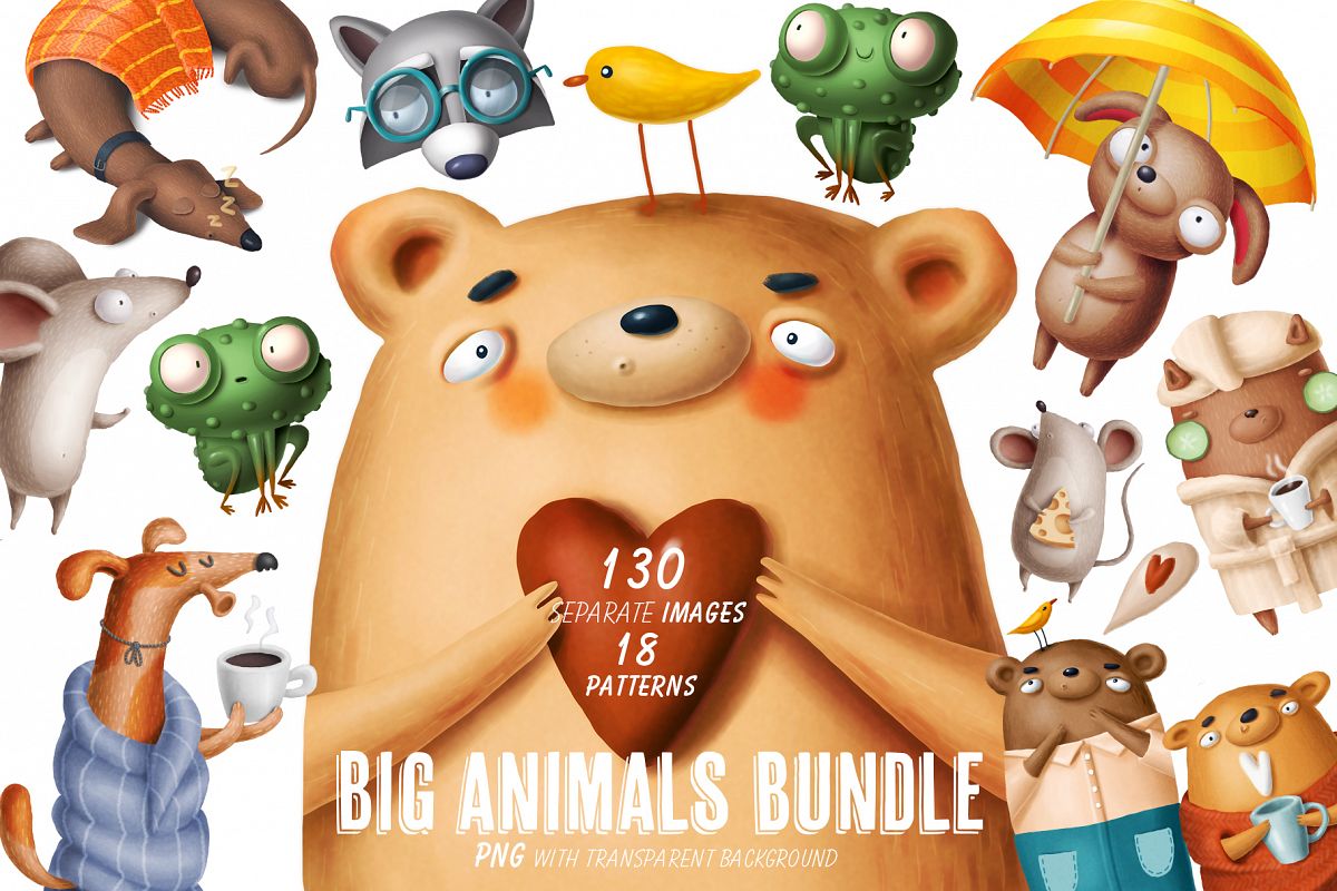 Big animal bundle example image 1