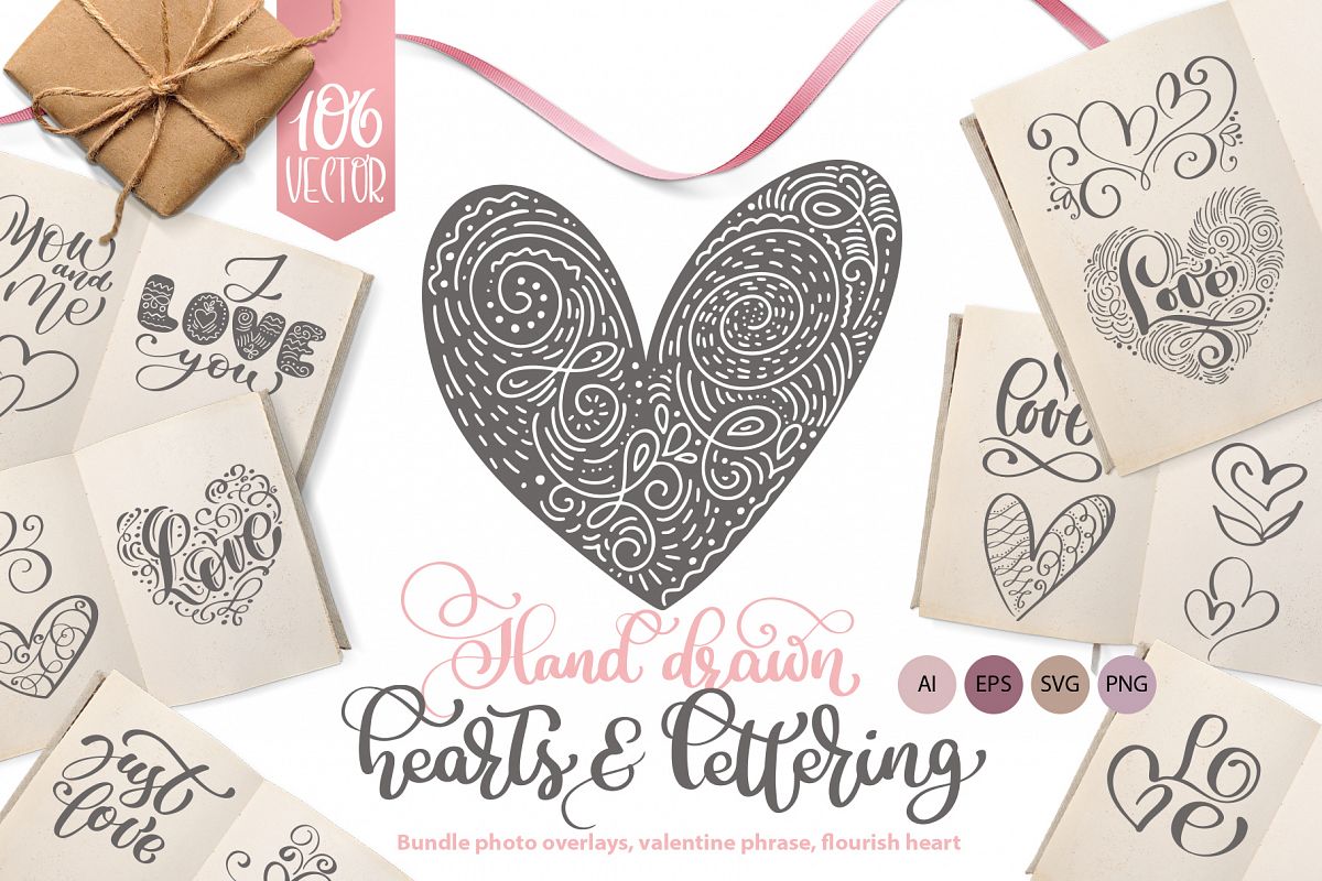 Valentines Hand Drawn Vector Collection example image 1