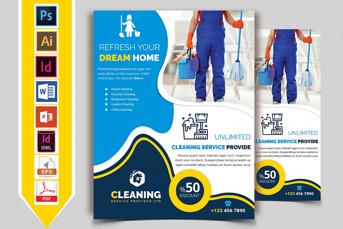 Cleaning Service Flyer Vol-05 example image 1