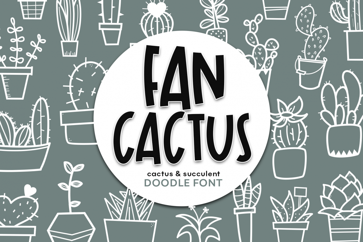 Fancactus - A Cactus & Succulent Doodle Font example image 1
