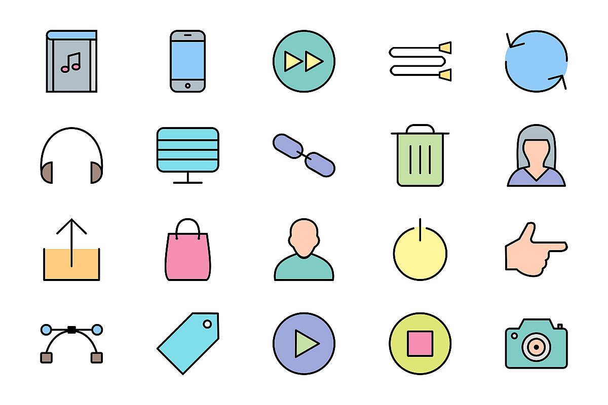 Set Of Multimedia Icons example image 1