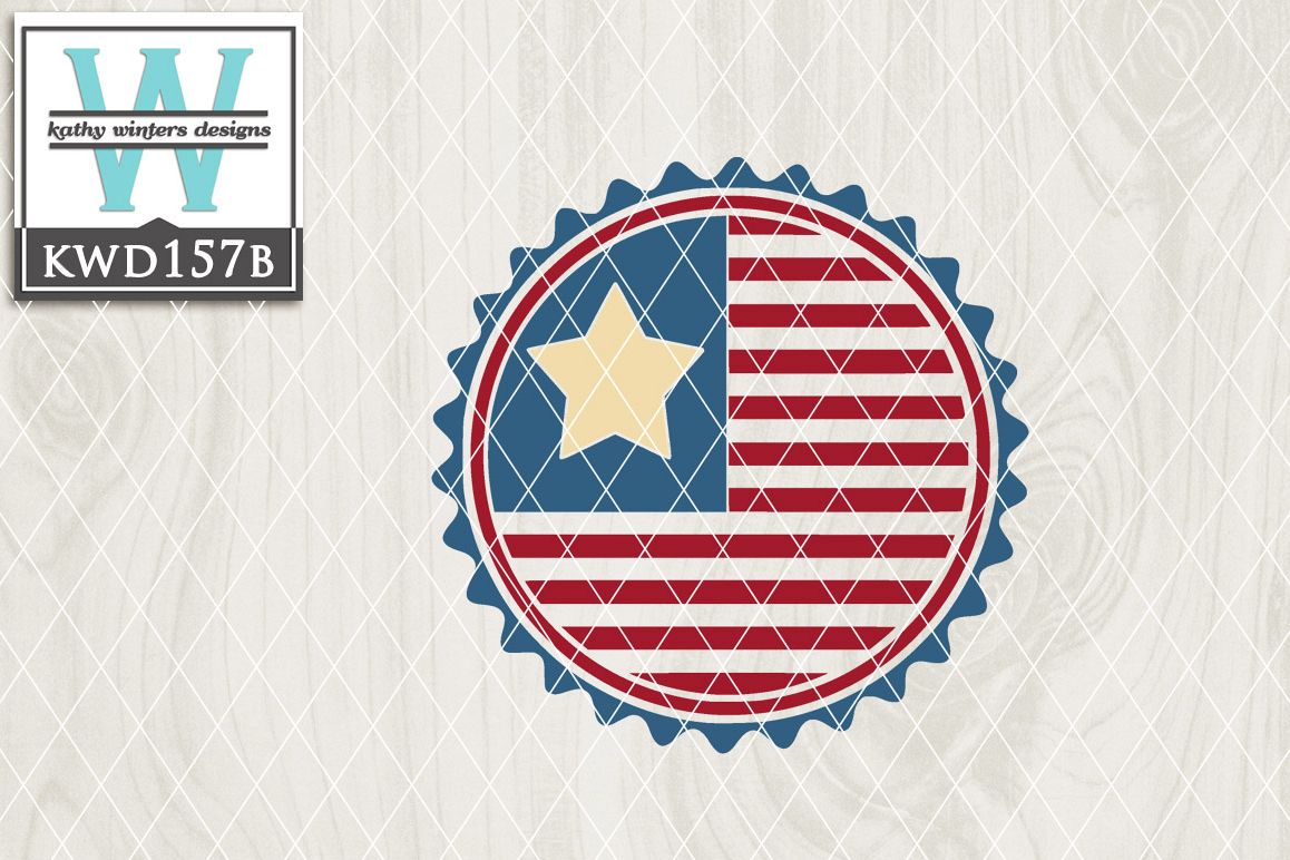 Patriotic Cutting File KWD157B example image 1