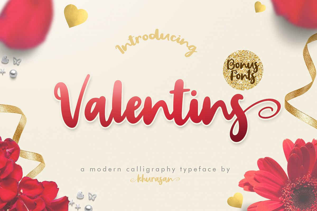 Valentins Plus Bonus 2 Font example image 1