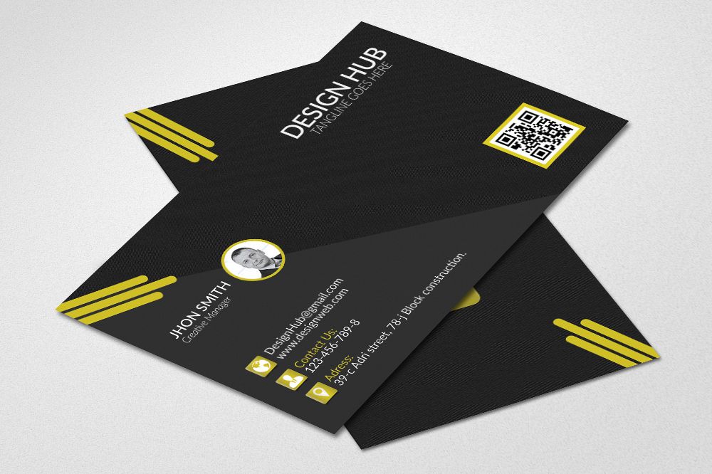 Black Stylish Business Cards example image 1