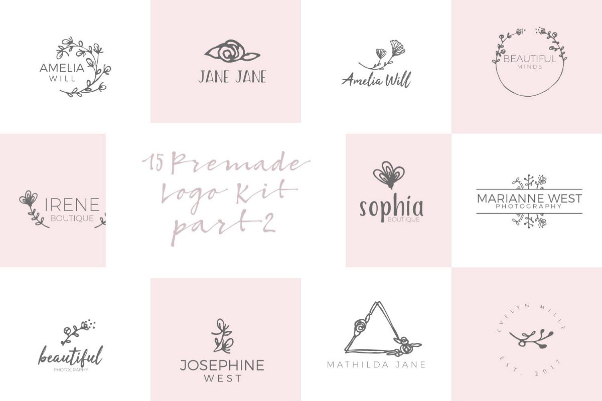 Feminine Premade Logo Kit part 2 example image 1