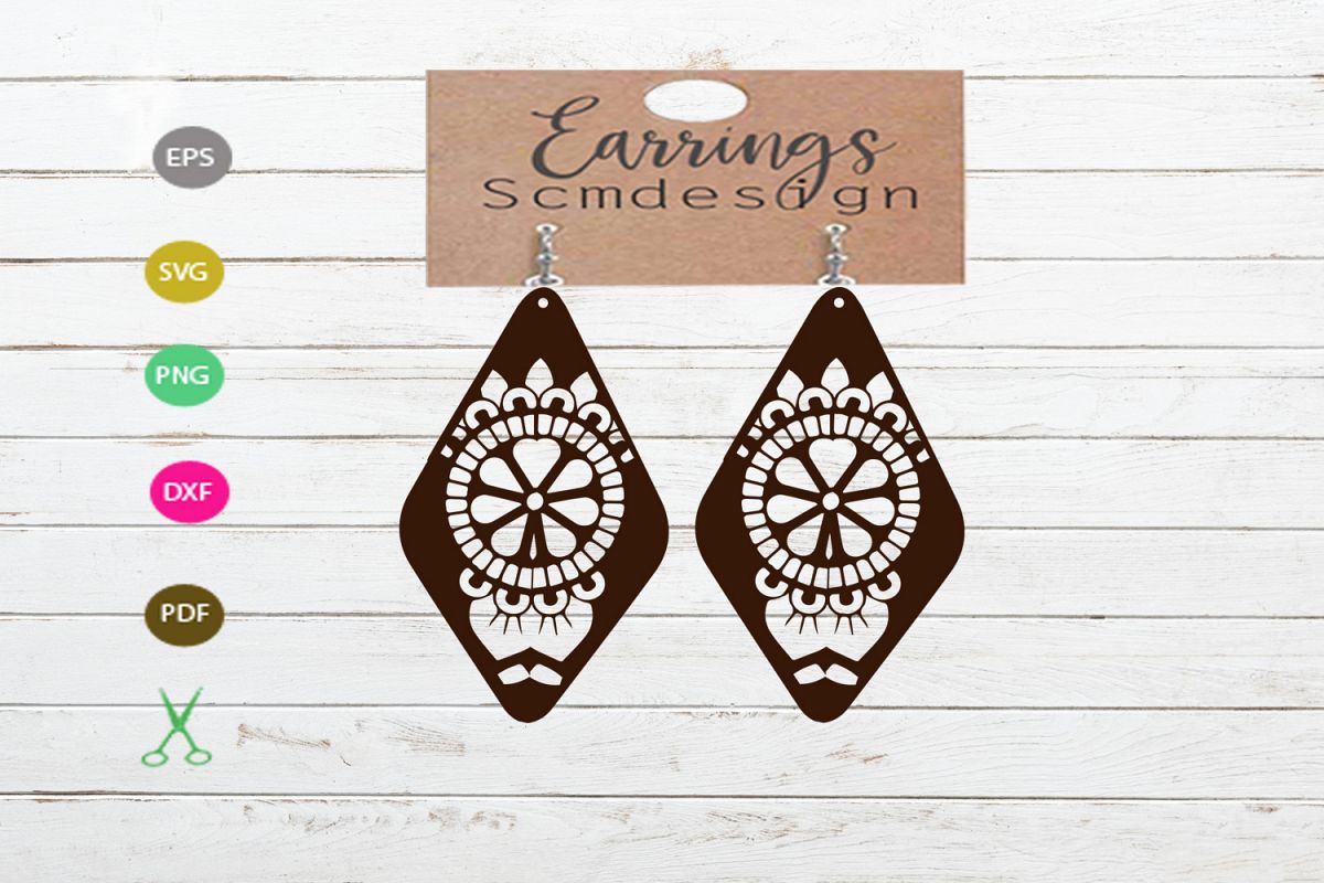 Download Earrings SVG,mandala svg,earrings cut file, earrings bundle