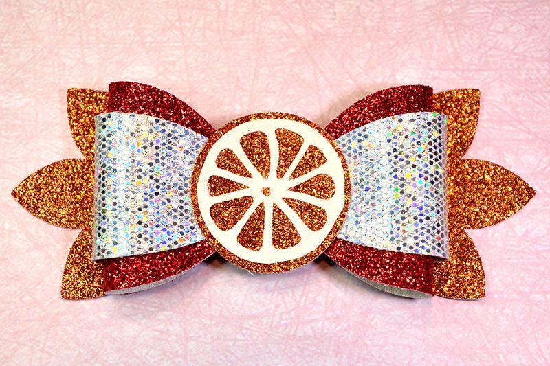 Hair bow template SVG, DIY leather bow template example image 1