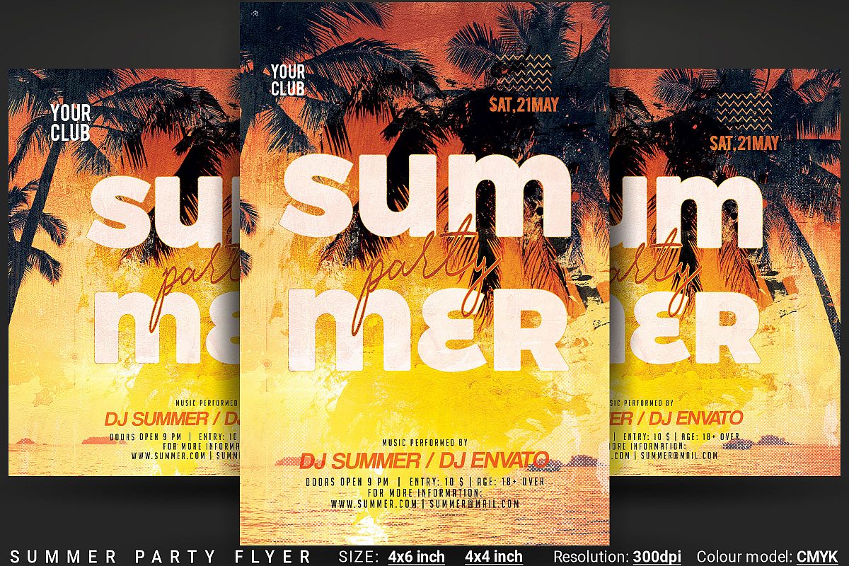 Summer Party Flyer example image 1