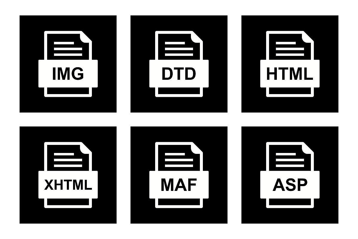 Set Of File Formats Icons example image 1