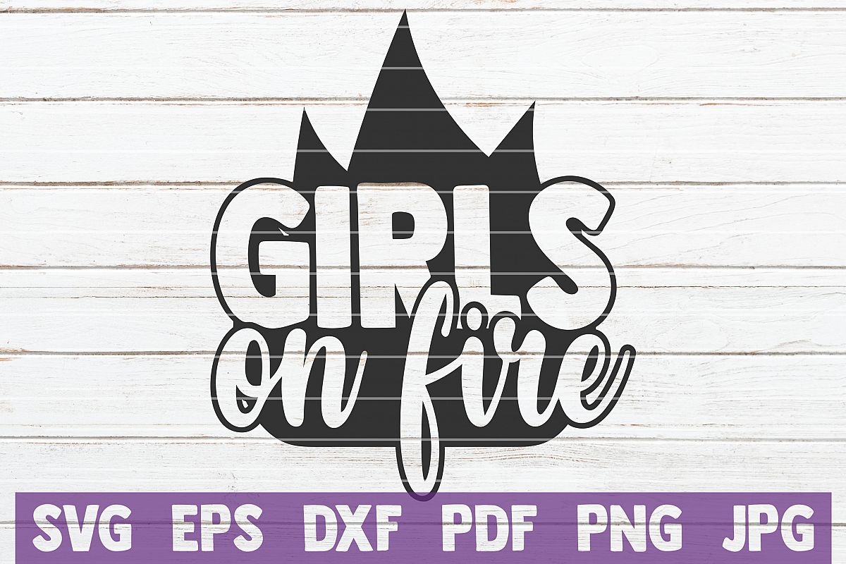 Girls On Fire SVG Cut File example image 1