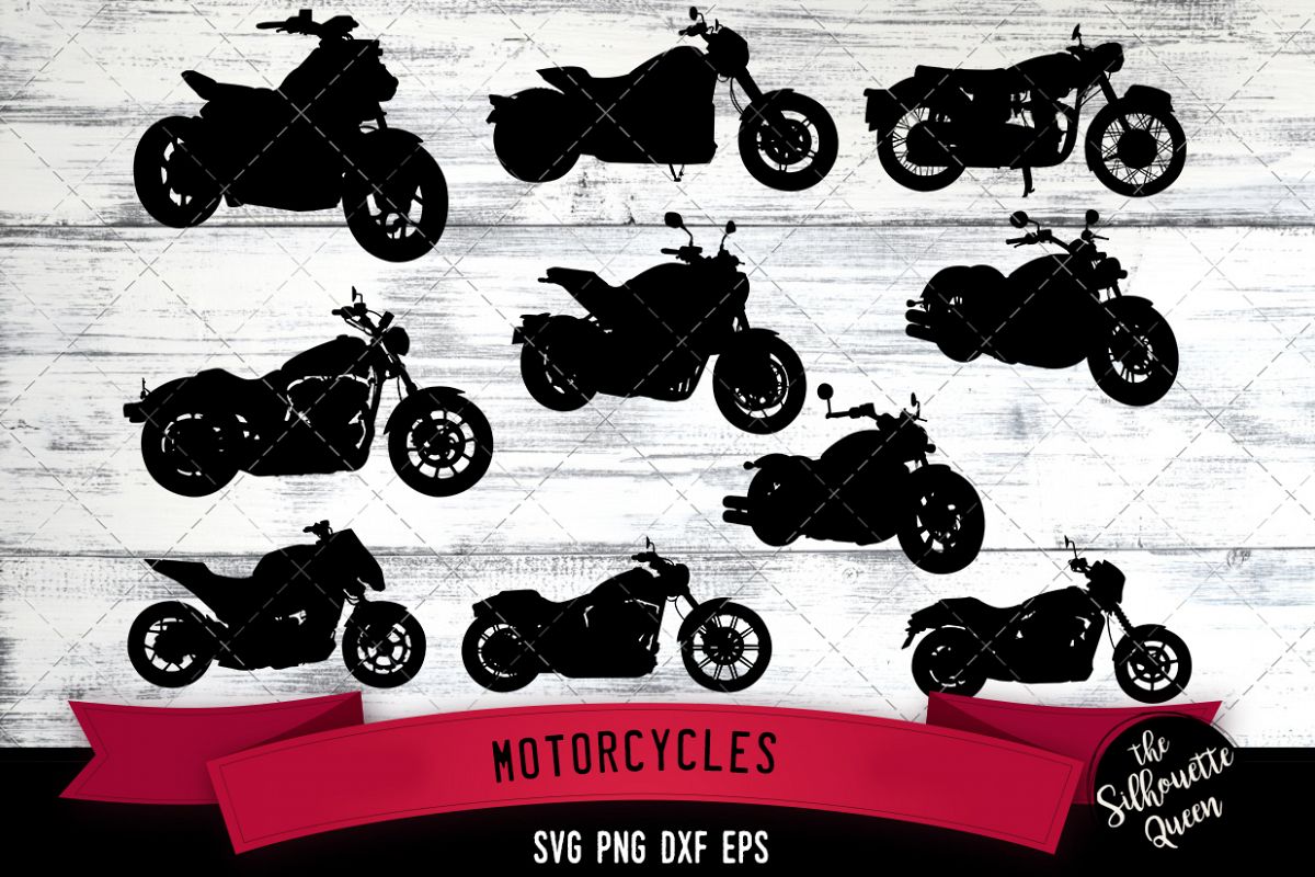 Motorcycle svg file, motorbike svg cut file