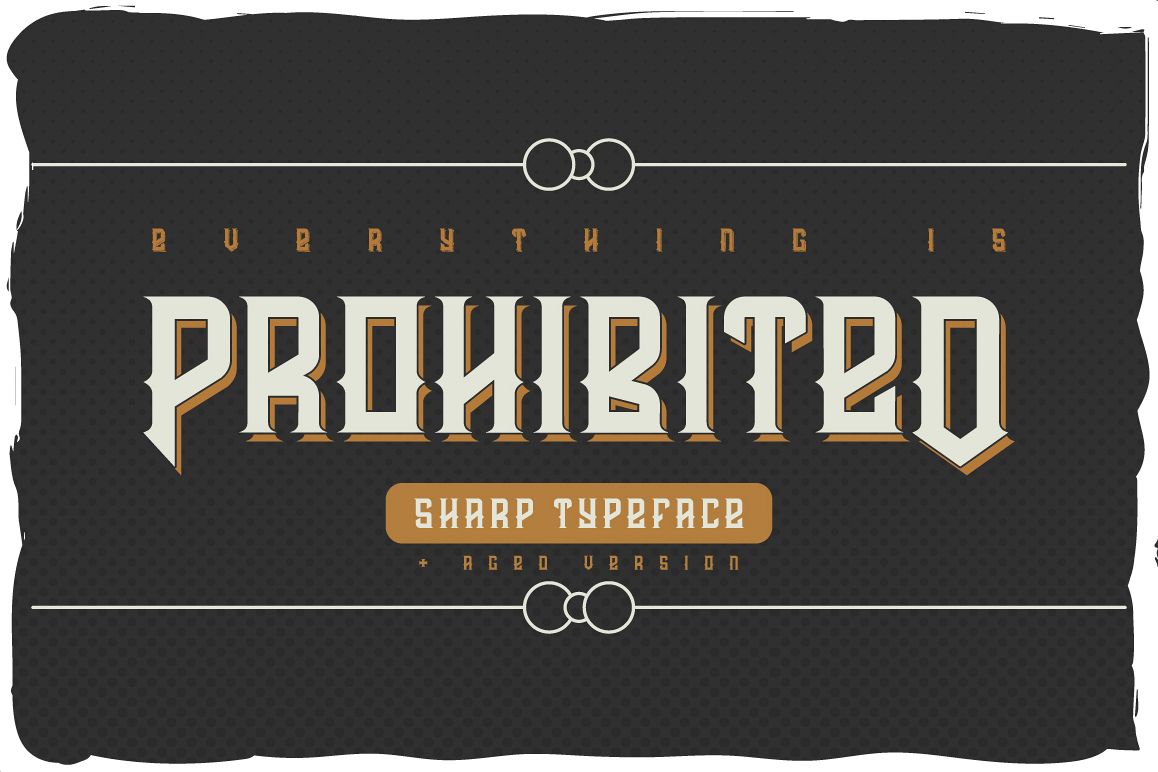 Prohibited typeface example image 1