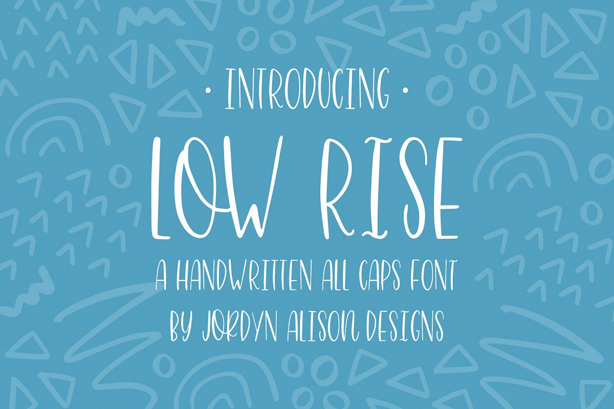 Low Rise, Skinny Hand Lettered All Caps Sans Serif Font example image 1