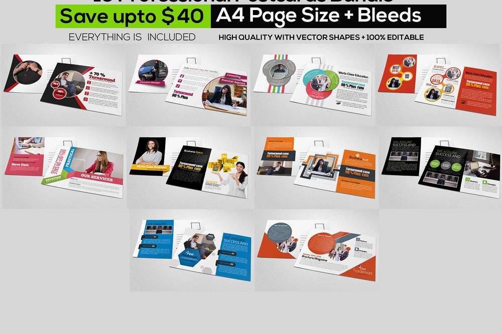 10 Business Postcards Bundle example image 1