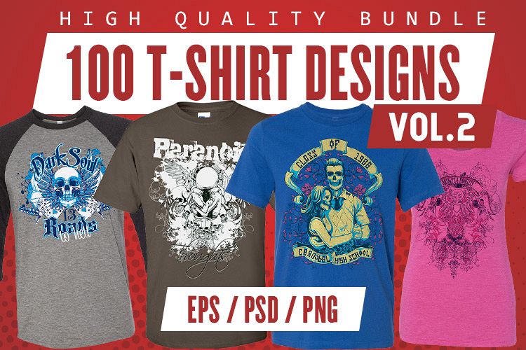 100 T-shirt Designs Vol 2 example image 1